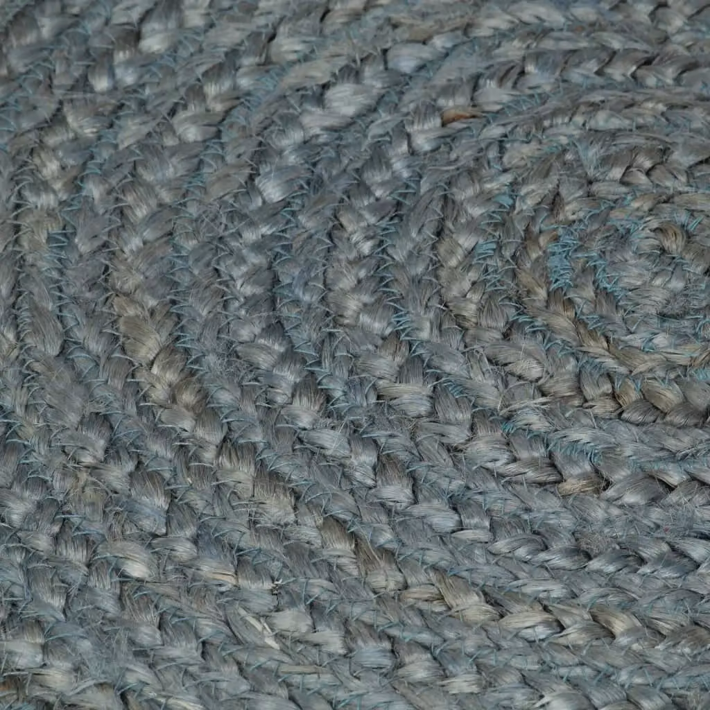 Berkfield Home Handmade Braided Jute Round Rug in Green, Diameter: 100 cm – 2