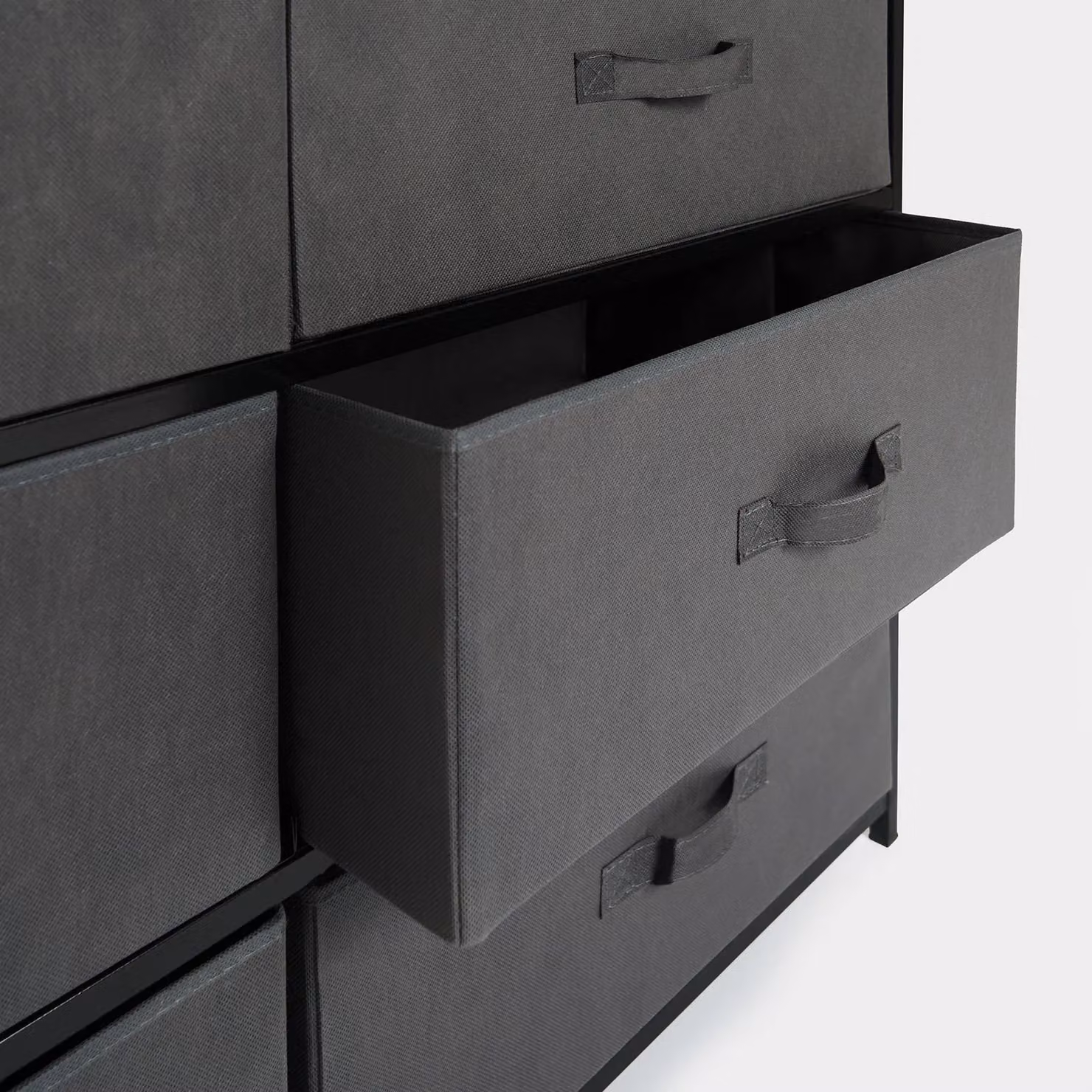OHS 6 Drawer Wardrobe with Rail and Clothes Organiser in Light Grey – 4