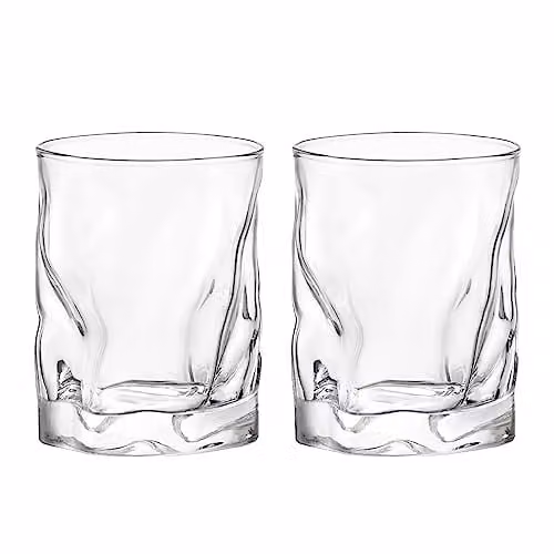 Bormioli Rocco Sorgente Whisky Tumbler Glasses, Pack of 2, Transparent, 420ml