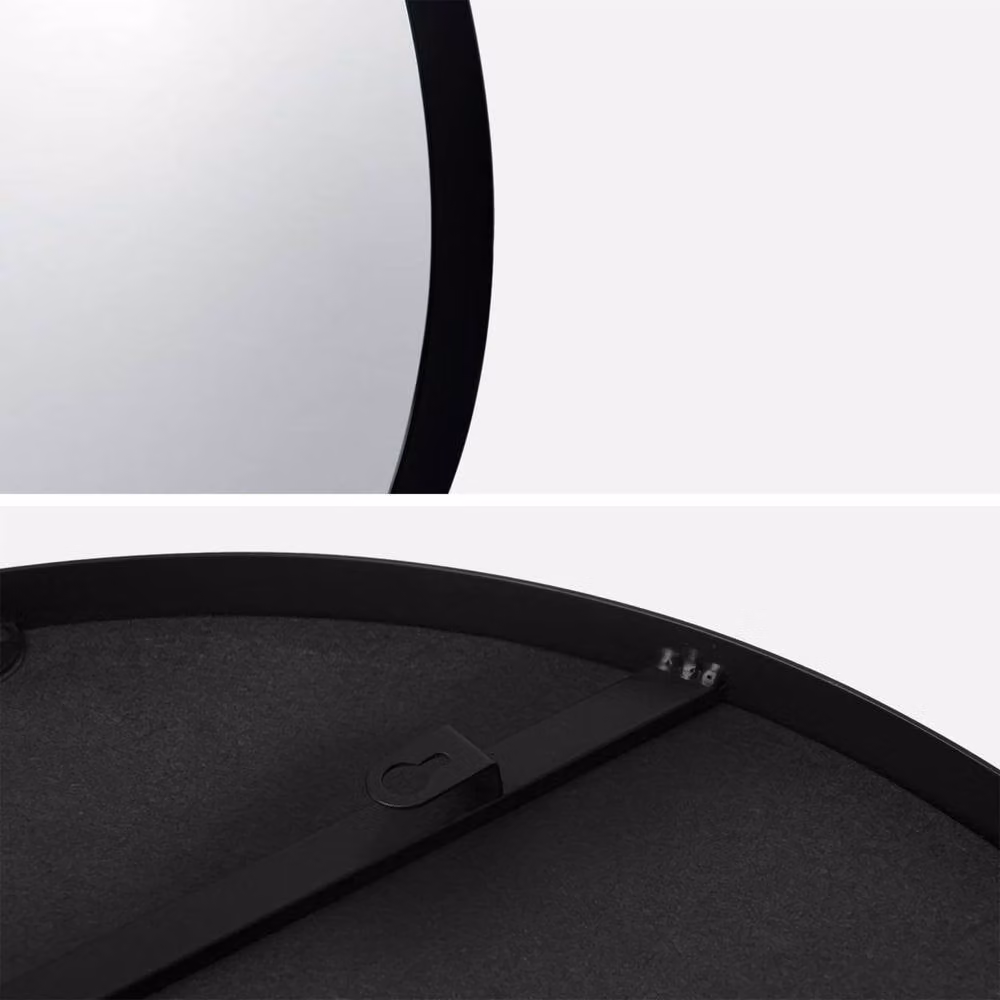 Sweekeek Modern Black Metal Wall Mirror – 4