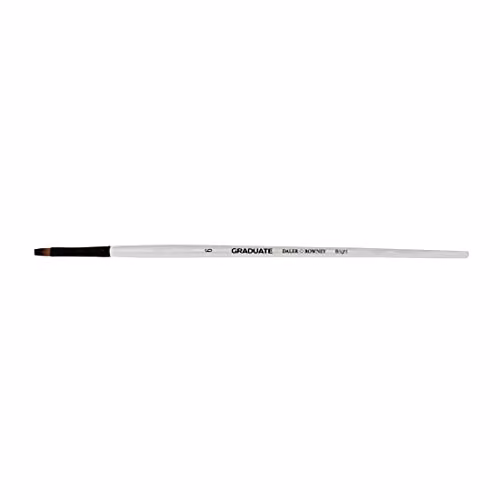 Daler-Rowney Graduate Multi-Technique Synthetic Hair Brush with Long Handle, White and Multicolour, Size 6