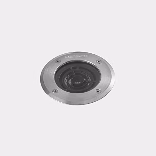 Netlighting Kay Large Outdoor LED Recessed Ground Light, Stainless Steel, Grey, 10W, 3000K, IP65
