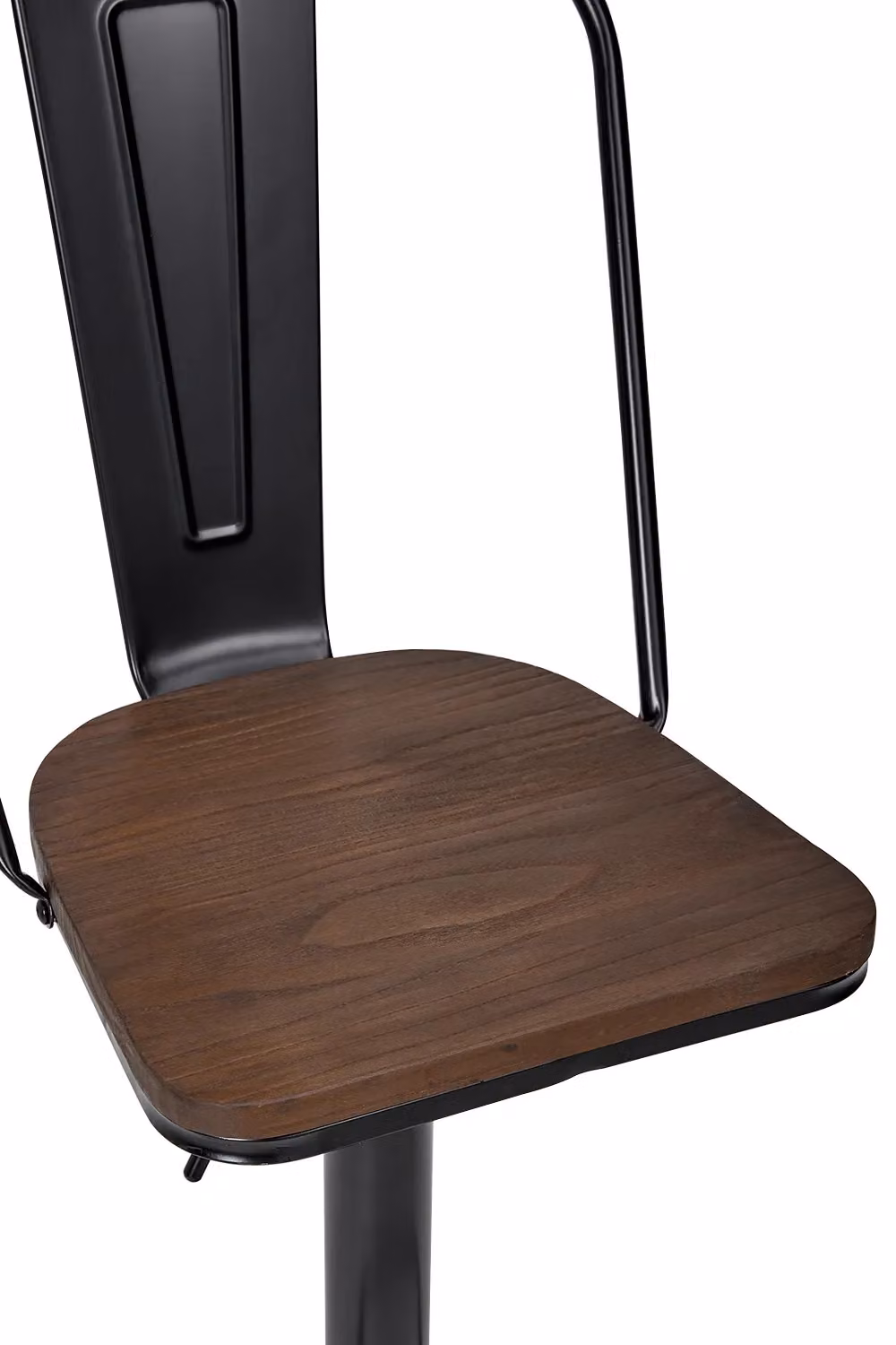 Living and Home Set of 2 Black Adjustable Swivel Bar Stools with Footrests – 4