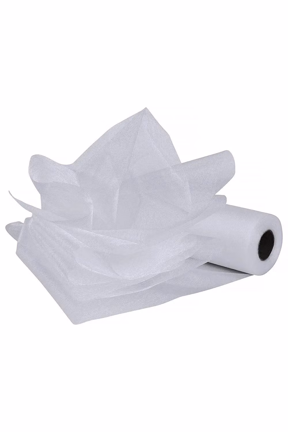 Neel Blue White Sheer Glitter Organza Fabric Roll for Chair Bow Sashes, W/H: 25 m x 29 cm