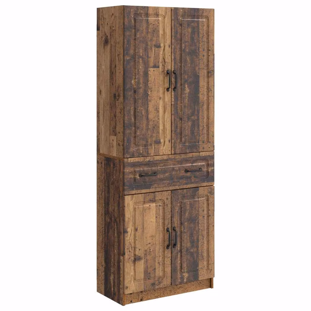 Berkfield Home Rustic Old Wood Cabinet Set of 2 in Brown – 2