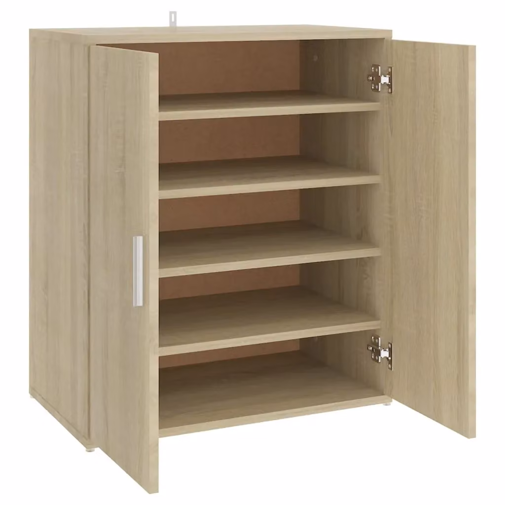 Berkfield Home Sonoma Oak Shoe Cabinet in Brown, W/D/H: 60 x 35 x 70 cm – 2