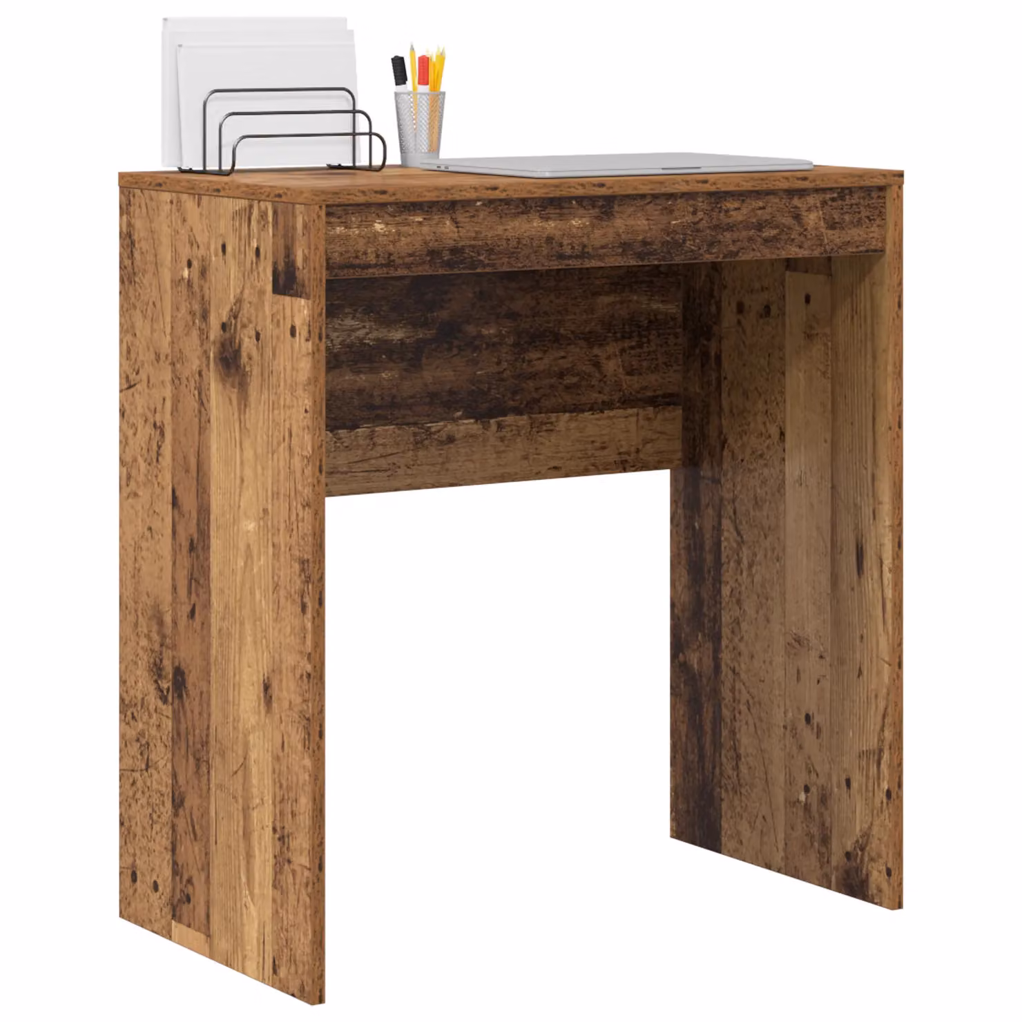 Berkfield Home Rustic Writing Desk in Brown with Small Storage – 2