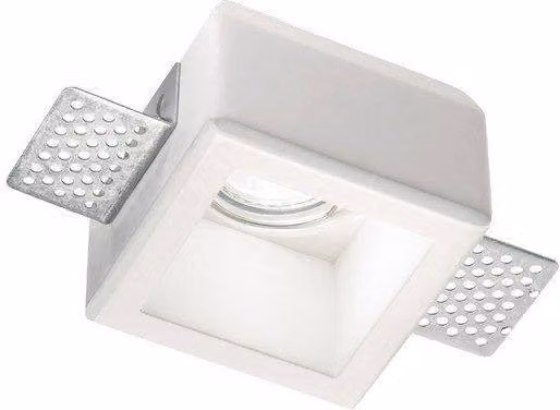Netlighting Samba White Plaster Recessed Ceiling Lamp with 1 GU10 Light