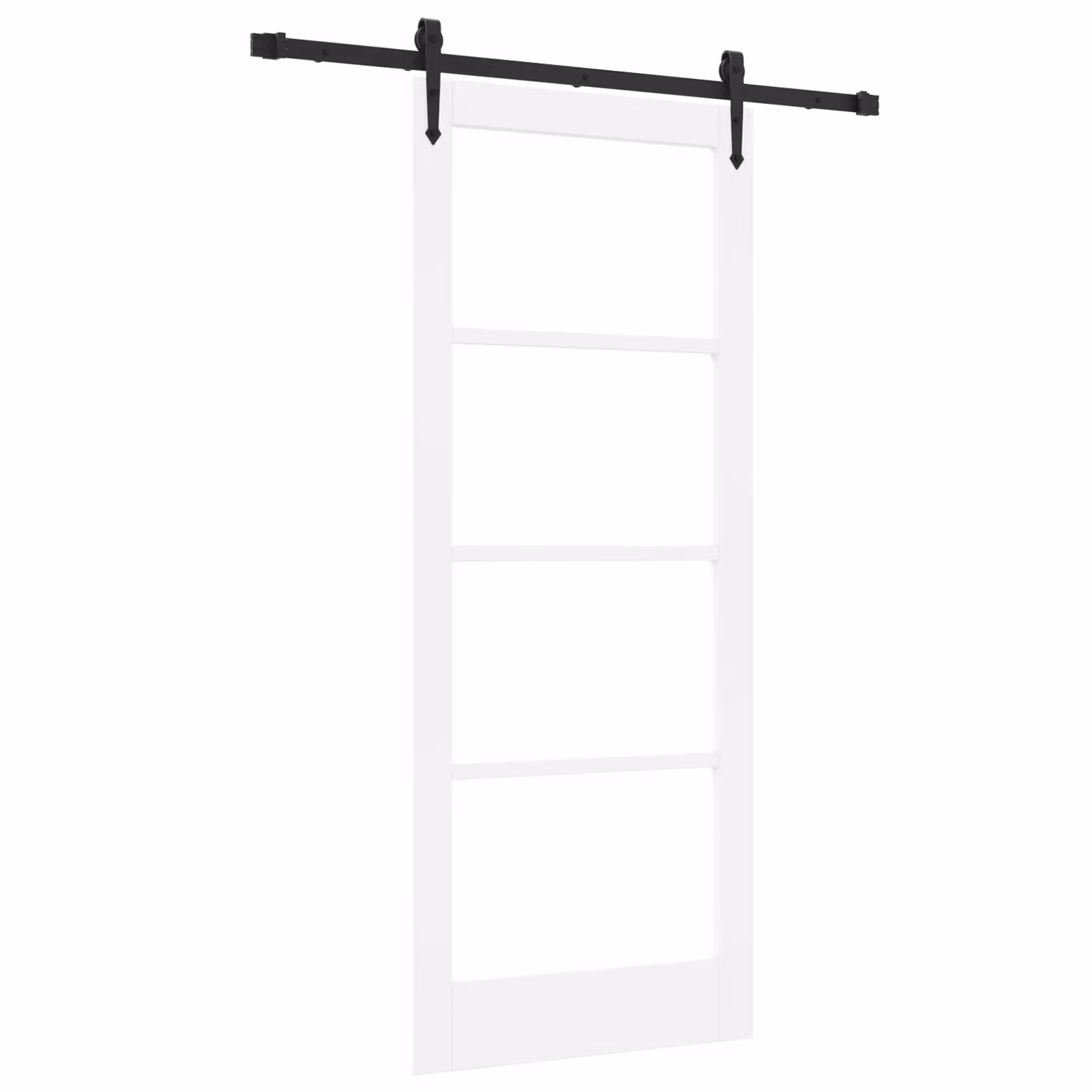 Berkfield Home Orkdal Sliding Door with Hardware Set, White, W: 83 cm, H: 202 cm – 2