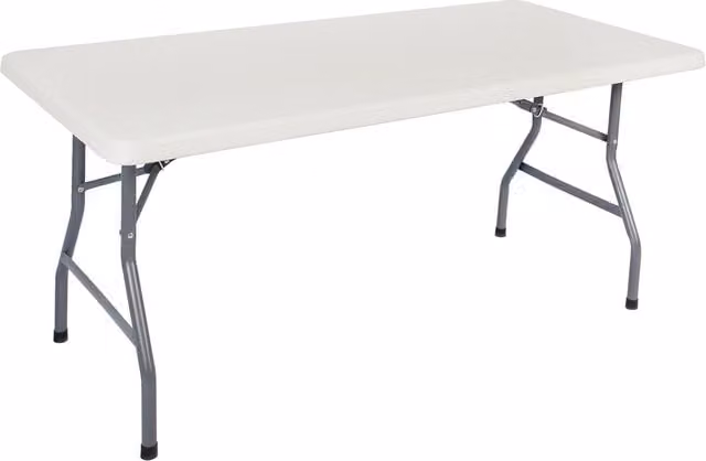 Modern Outdoor Living White Folding Trestle Table, W/D/H: 150 x 76 x 74 cm