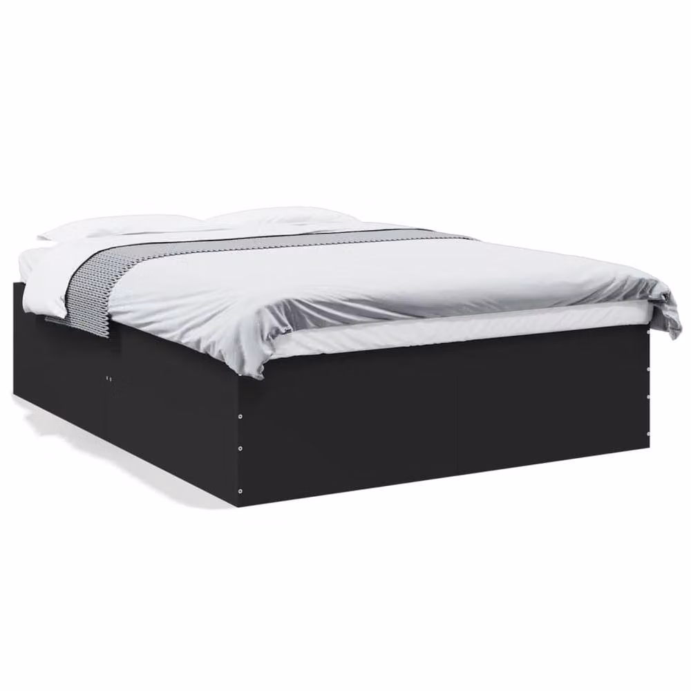 Berkfield Home Modern Bed Frame in Black, W/D/H: 150 x 200 x 45 cm – 3