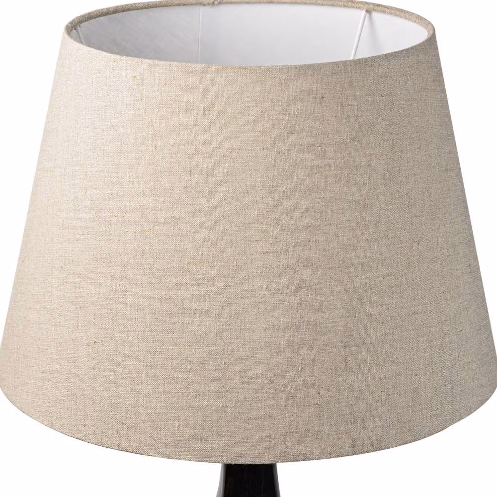 Elm Home And Garden Large Rustic Wash Enamel Table Lamp in Black and Brown – 2