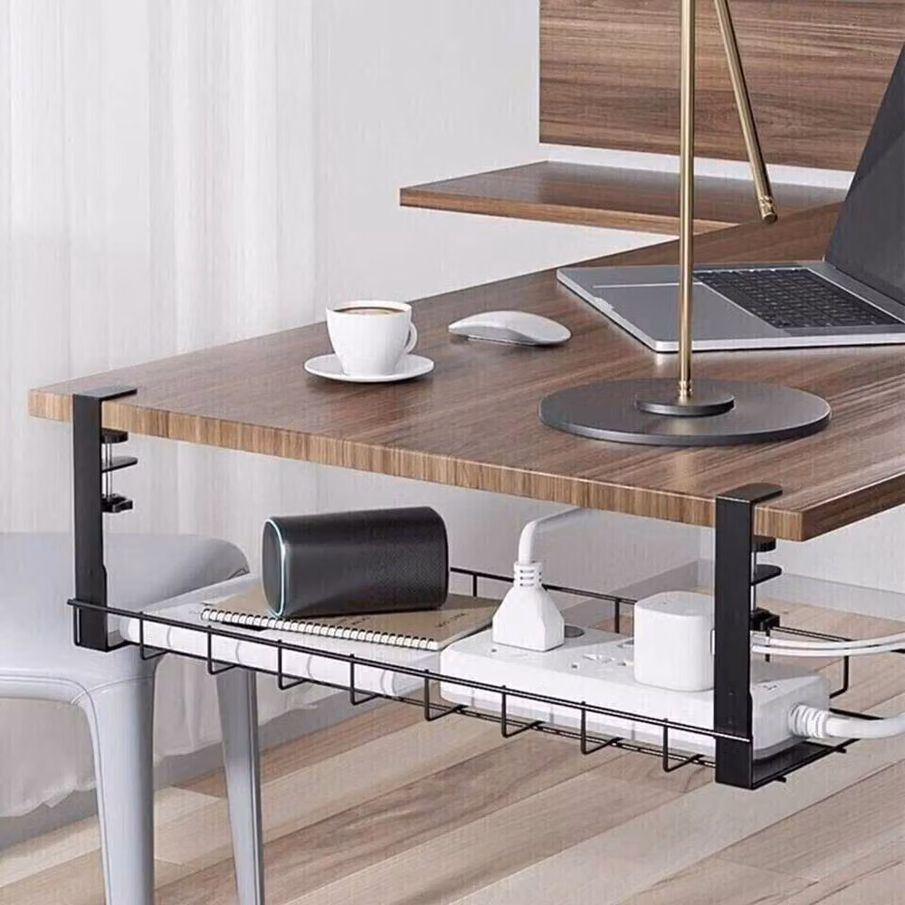 SPETLEK Black Matt Metal Under Desk Cable Tray Management – 2