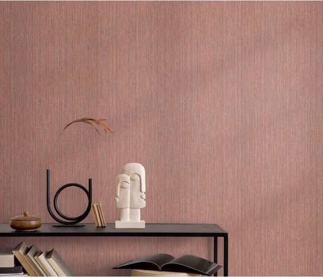 Erismann Quiet Motion Plain Red Washable Abstract Vinyl and Paper Wallpaper Roll