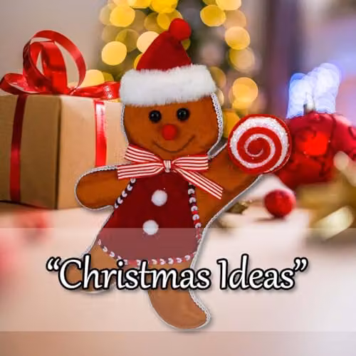 VFM e-Store Christmas Gingerbread Man Hanging Decoration, Red and Multicolour Textile Ornament, H 31 cm x W 7 cm – 5