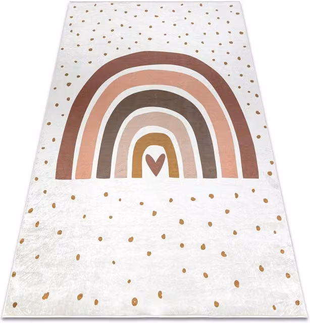 RugsX Bambino Kids Motif Rug in White and Multicolour, W: 200 cm, L: 290 cm