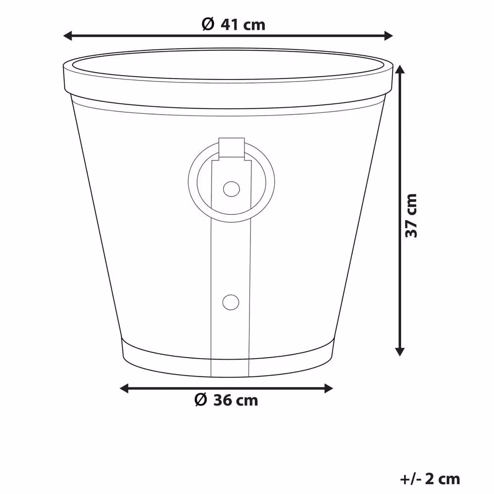 Wyld and Coco Grey Fibre Clay Planter Tub, 37 cm – 4