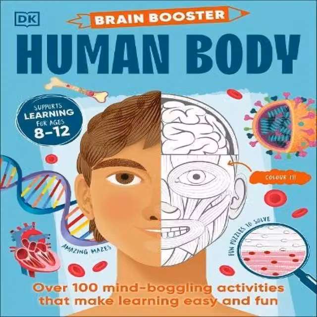 DK Brain Booster Human Body: Over 100 Mind-Boggling Activities, Multicolour Paper Book