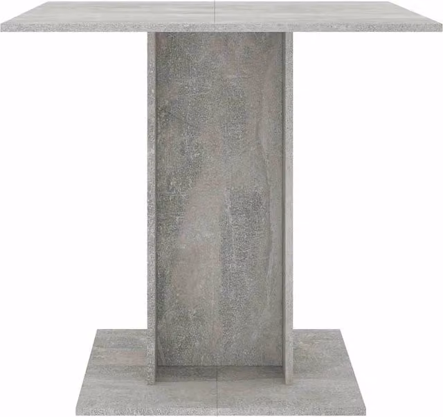 Berkfield Home Beautiful Modern Square Dining Table in Concrete Grey, W/D/H: 80 x 80 x 75 cm
