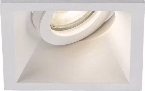 Knightsbridge Dipa Single Tilt Square Anti-Glare Recessed Downlight in White