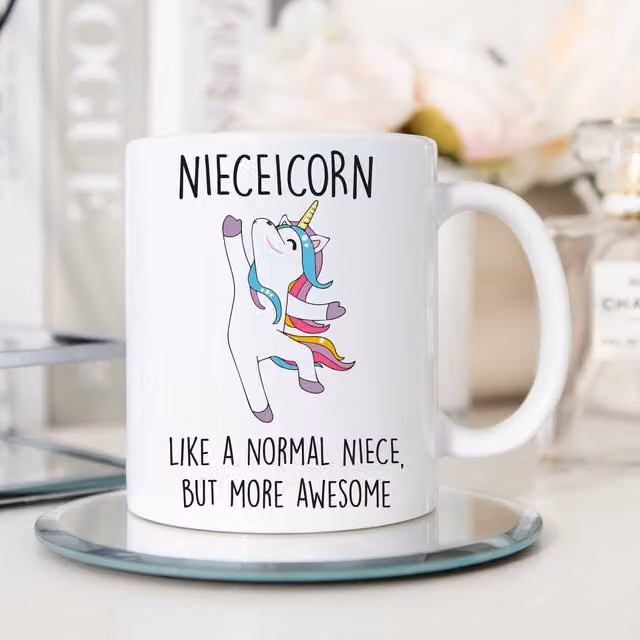 60 Second Makeover Nieceicorn Ceramic Mug in White
