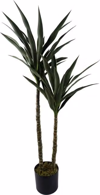 Yukka UV Resistant Green Plastic Tabletop Yucca Tree