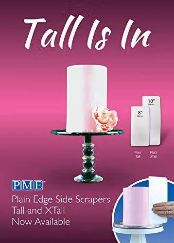 PME PS42 Plain Edge Plastic Dough Scraper Spatula, White, 25.4 cm – 3
