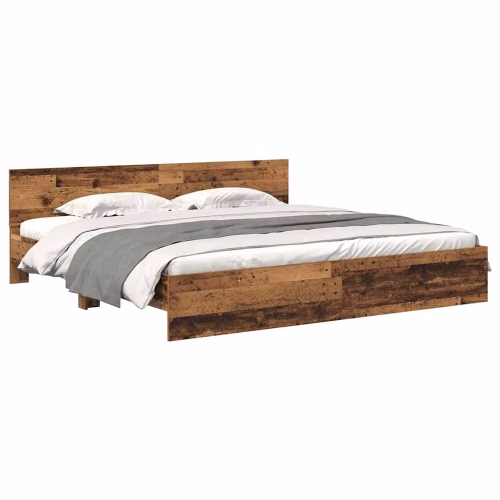 Berkfield Home Modern Bed Frame with Headboard and Lift Up Base in Brown Engineered Wood, 180 x 200 cm – 2