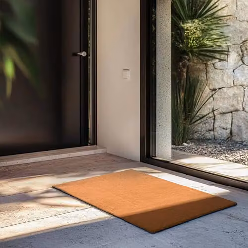 Nicoman Brown Coir and PVC Non-Slip Weatherproof Doormat, W/D/H: 60 x 40 x 1 cm
