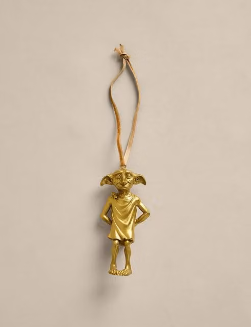 M&S Harry Potter Gold Dobby Christmas Tree Decoration Figure