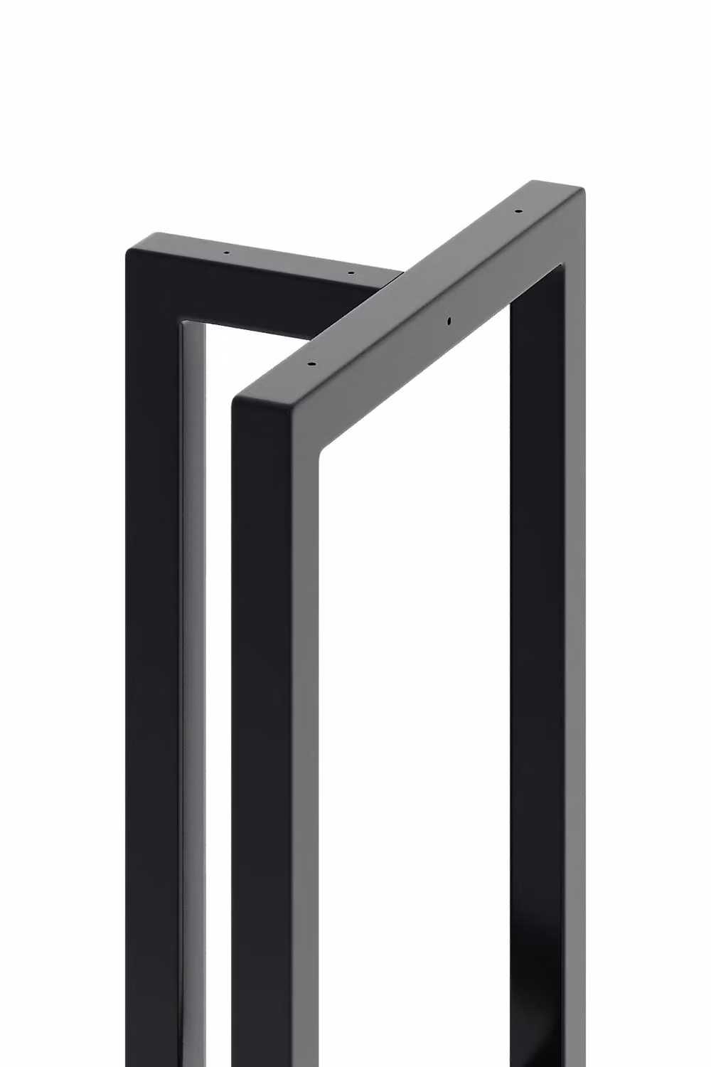 Living and Home 2-Piece Black Matt T-Shaped Anti-Slip Metal Table Legs for Dining Tables, Desks and Workbenches, H: 71 cm, W: 50 cm – 3