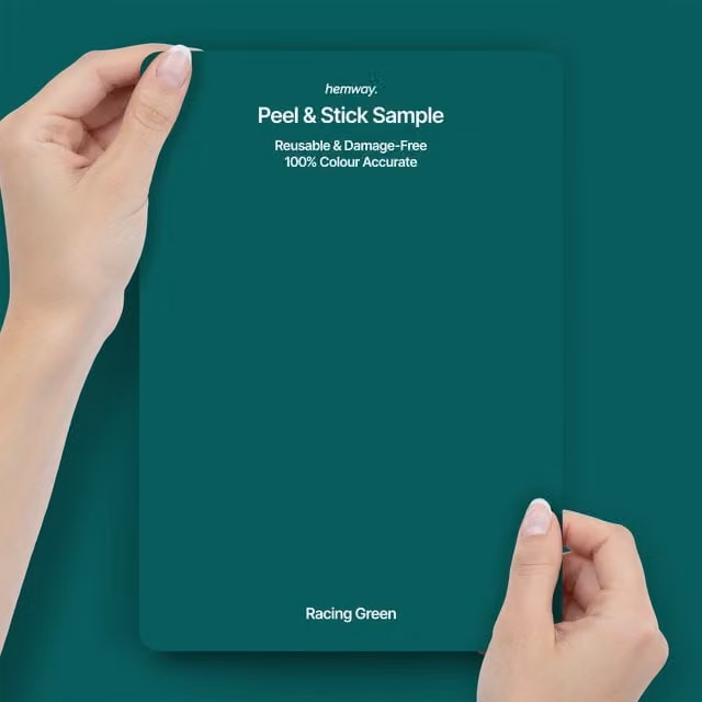 Hemway Interior Paint Sample Peel and Stick Swatch in Racing Green