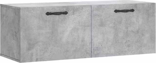 Berkfield Home Wall Cabinet in Concrete Grey, W/D/H: 100 x 36.5 x 35 cm