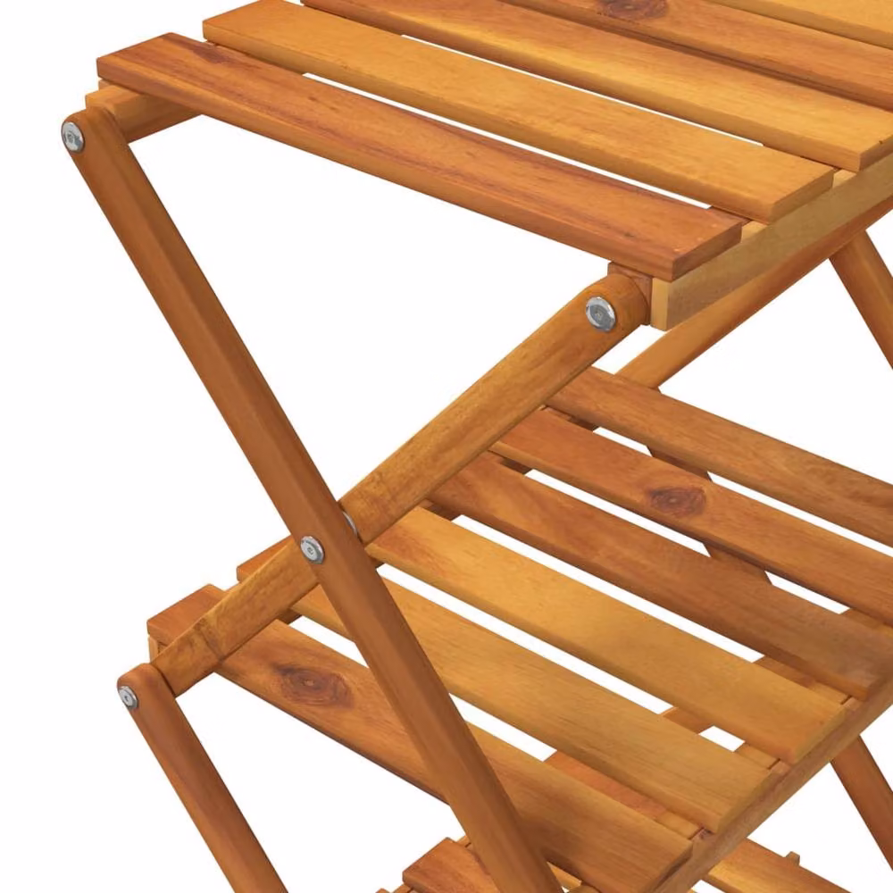Berkfield Home 3-Tier Folding Acacia Wood Shoe Rack in Brown, W/D/H: 43 x 31 x 63 cm – 4