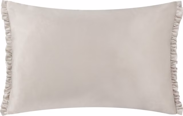 Make It A Home Tilly Rectangular Velvet Cushion in Oyster/Lace Polyester
