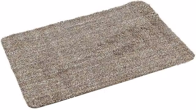 KORVIXA Super Absorbent Round Magic Door Mat in Brown, Diameter: 100 cm