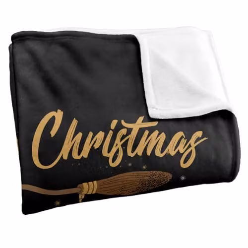 Warner Bros. Harry Potter Merry Christmas From Hogwarts Super Soft Fleece Throw Blanket, Multicolour, W: 91.44 cm, L: 147 cm – 2