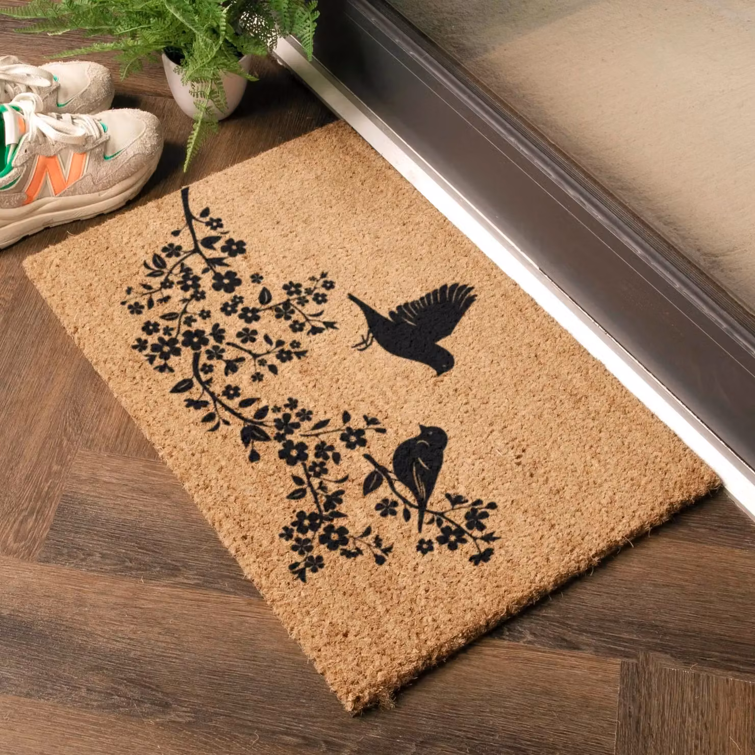 Artsy Mats Birds On A Tree Doormat, Brown, W: 60 cm, D: 40 cm – 2