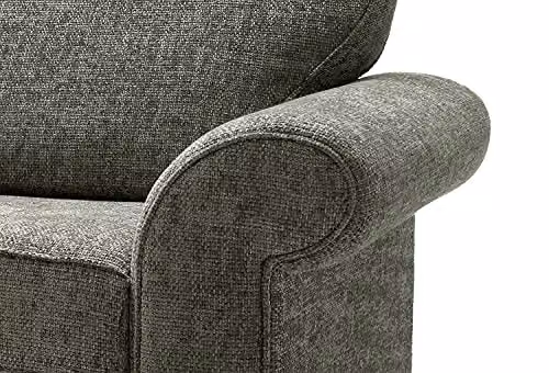 Abakus Direct Ingrid 2 Seater Sofa in Rifle Green with Braided Chenille Fabric, W/D/H: 194 x 95 x 90 cm – 3
