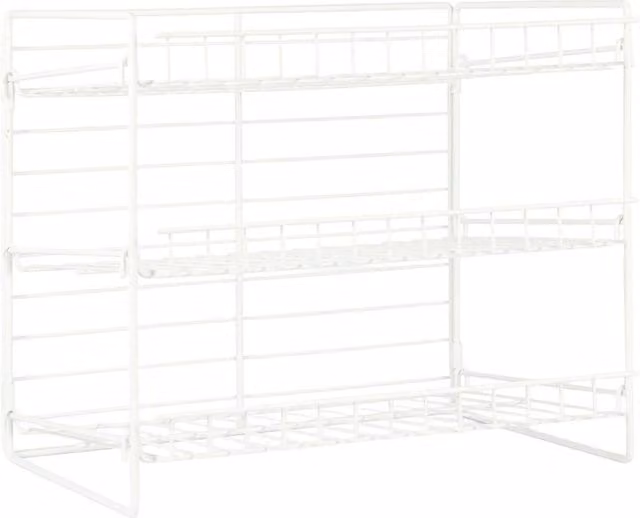 Havendro Stackable 3-Tier Adjustable Metal Can Rack in White