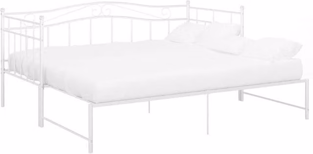 Berkfield Home White Metal Pull-out Sofa Bed Frame W/D/H: 90 x 200 cm