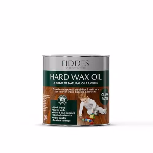 Fiddes Satin Finish Hard Wax Oil, Clear, 250 ml – 1