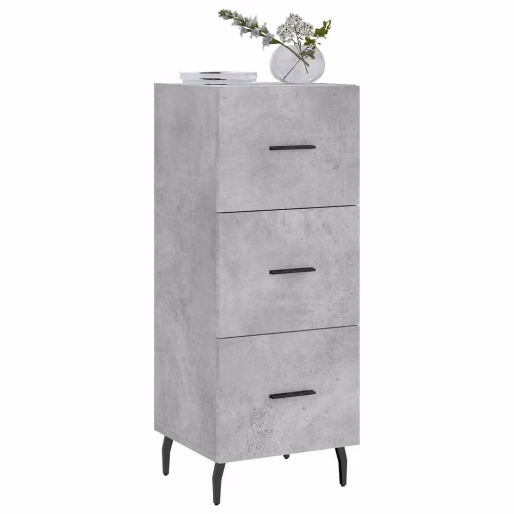 Berkfield Home Modern Sideboard in Grey, W/D/H: 34.5 x 34.0 x 90.0 cm – 3