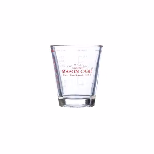 Mason Cash Classic Collection Mini Glass Measuring Cup with Printed Scale, Transparent