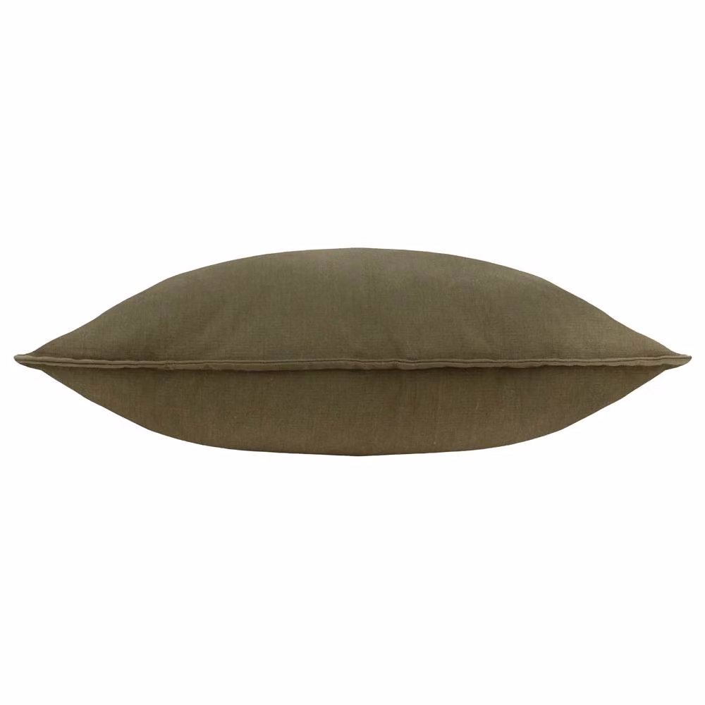 Yard Square Slub Cotton Cushion in Green, W/D/H: 50 x 50 x 50 cm – 3