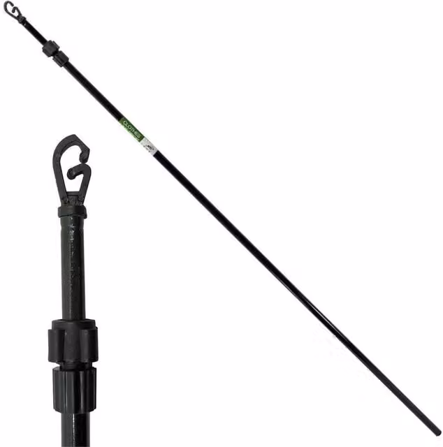 FLAVORA 2-Pack Extendable Outdoor Laundry Support Poles in Black, W/D/H: 100 x 15 x 15 cm