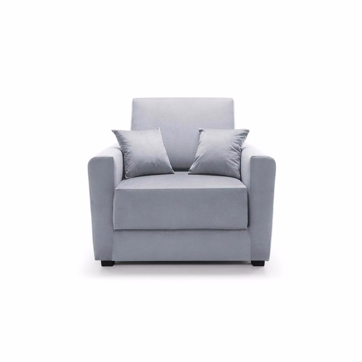 Abakus Direct Olly Single Sofa Bed Foldable Convertible Lounger Armchair in Grey Linen Fabric – 2