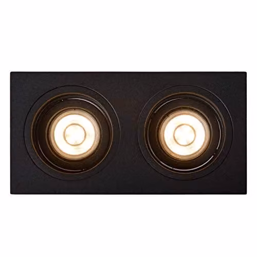 Lucide Embed Dimmable and Adjustable Recessed Downlight in Black with 2xGU10 – 3
