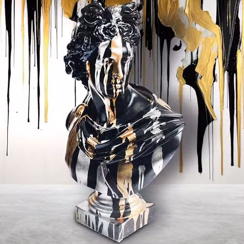 Lesser & Pavey Drip Art Apollo Abstract Tabletop Figurine, Multicolour – 3