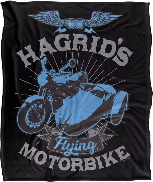 LOGOVISION Harry Potter Hagrid's Flying Motorbike Super Soft Fleece Throw Blanket, Multicolour, W: 91.44 cm x D: 91.44 cm x H: 147 cm – 6